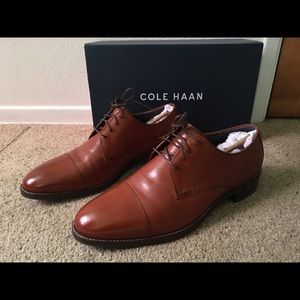 Cole Haan Lennox Hill Cap Oxfords, British Tan